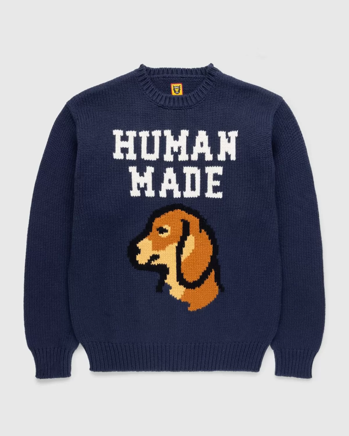 Gebreide Kleding^Human Made Door De Mens Gemaakt Dachs Gebreide Trui Marineblauw