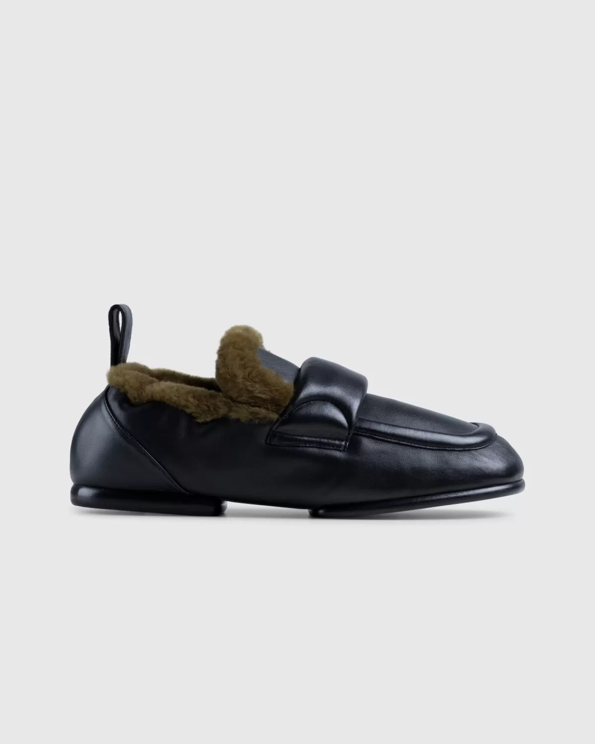 Dries van Noten Gevoerde Imitatiebont Loafers Zwart Fashion