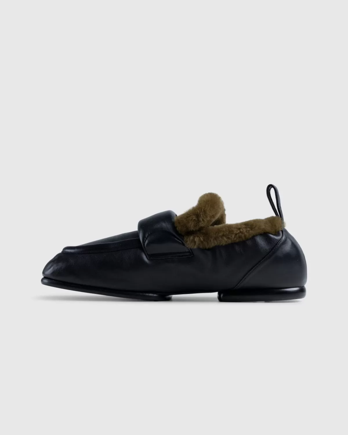 Dries van Noten Gevoerde Imitatiebont Loafers Zwart Fashion