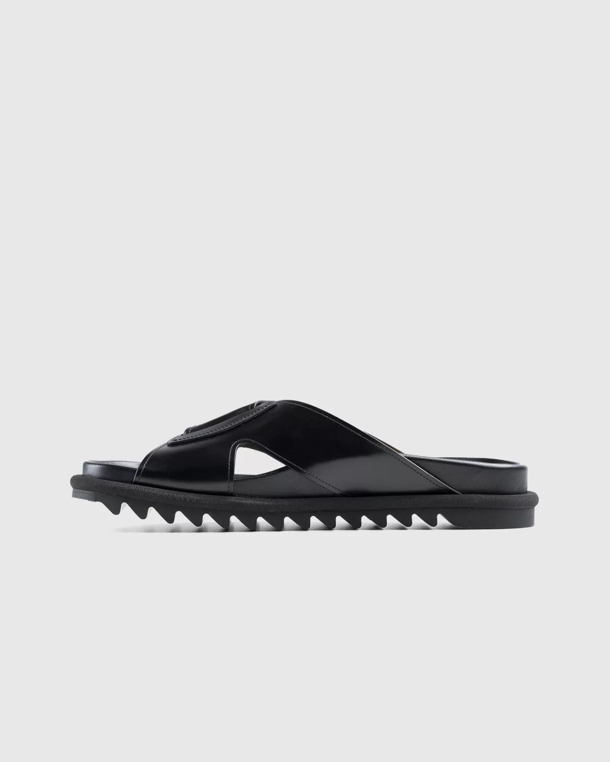 Dries van Noten Leren Criss-Cross Sandalen Zwart Hot