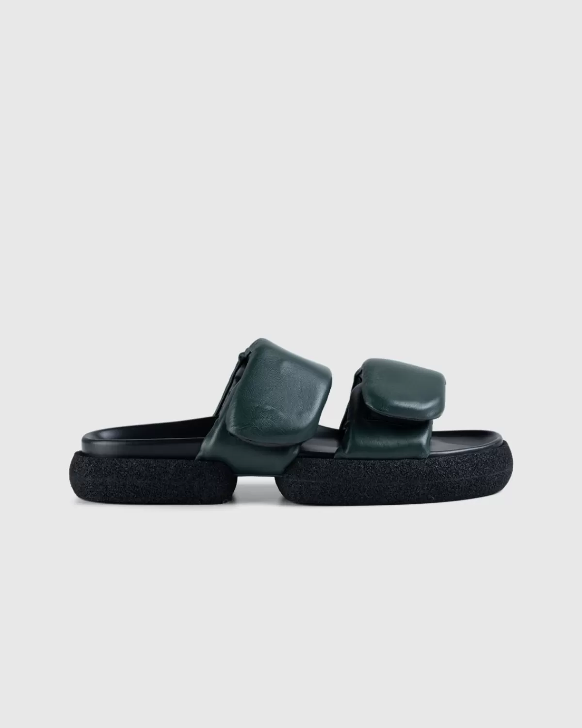 Dries van Noten Leren Platform Sandalen Groen New