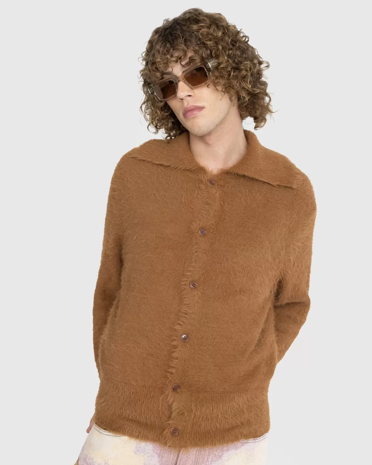 Gebreide Kleding^Dries van Noten Merdan Breisel Donker Camel