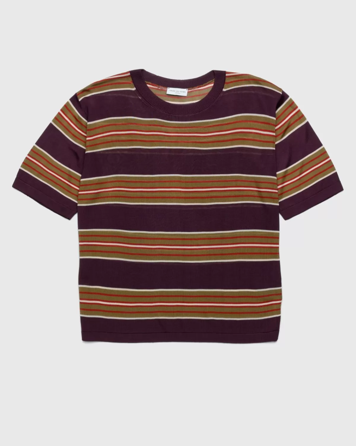 Dries van Noten Mias Gebreid T-Shirt Bordeaux Outlet