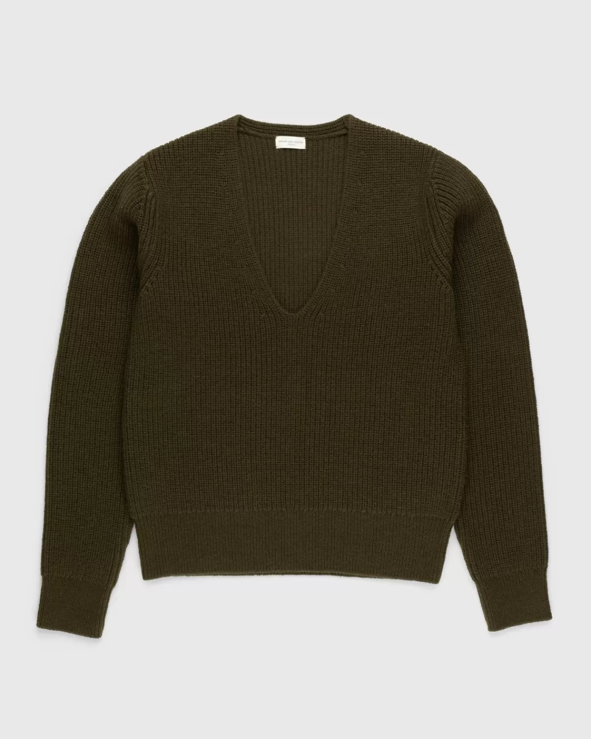 Gebreide Kleding^Dries van Noten Newton Merino Trui Groen