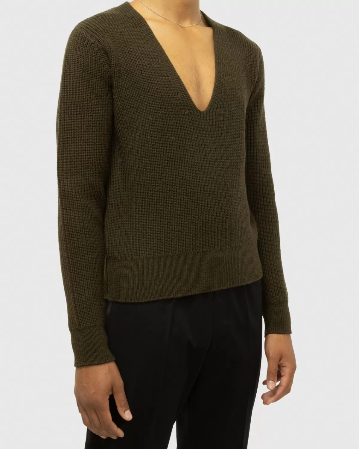 Gebreide Kleding^Dries van Noten Newton Merino Trui Groen