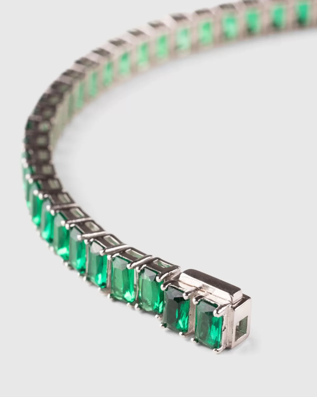 Hatton Labs Emerald Cut Tennisarmband Zilver/Smaragd Best