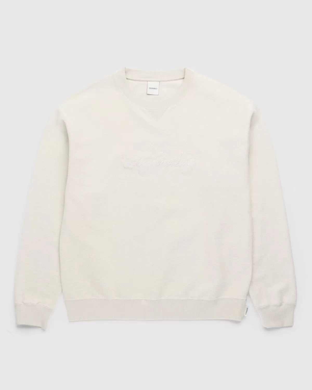 Highsnobiety - Scriptlogo Omgekeerde Fleece Crew Beige Cheap