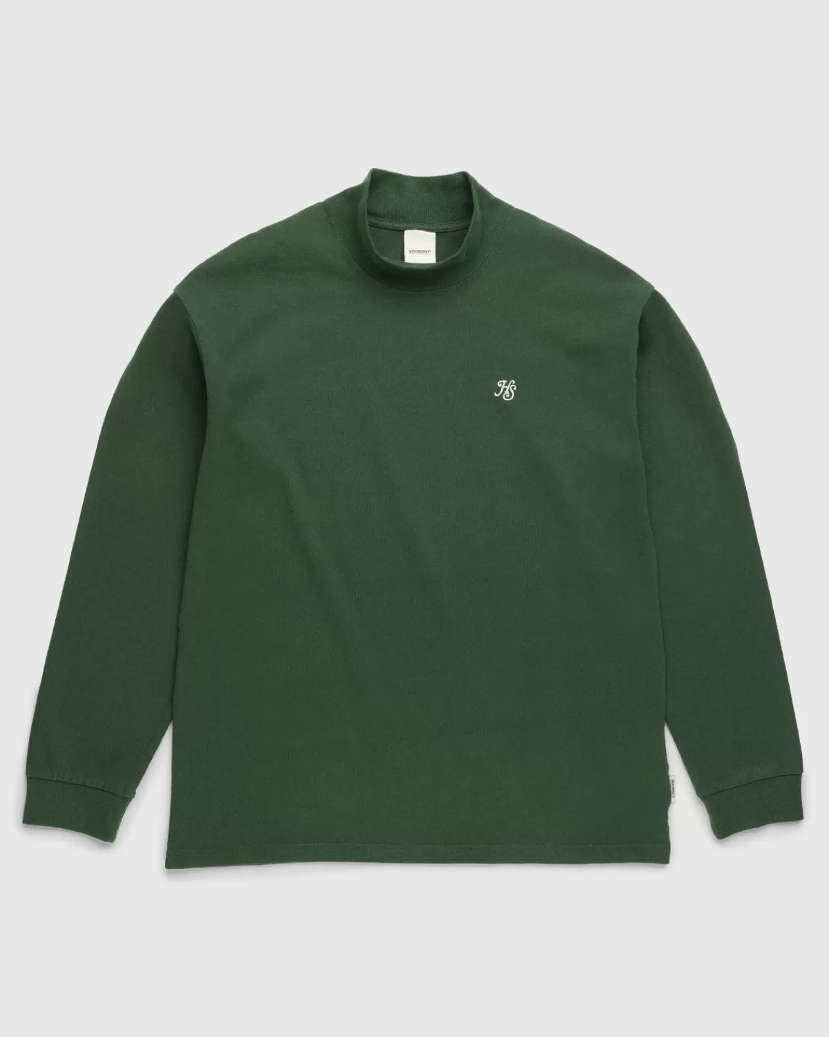 Highsnobiety - Zwaar Logo Staples Mock Neck Campus Groen Sale