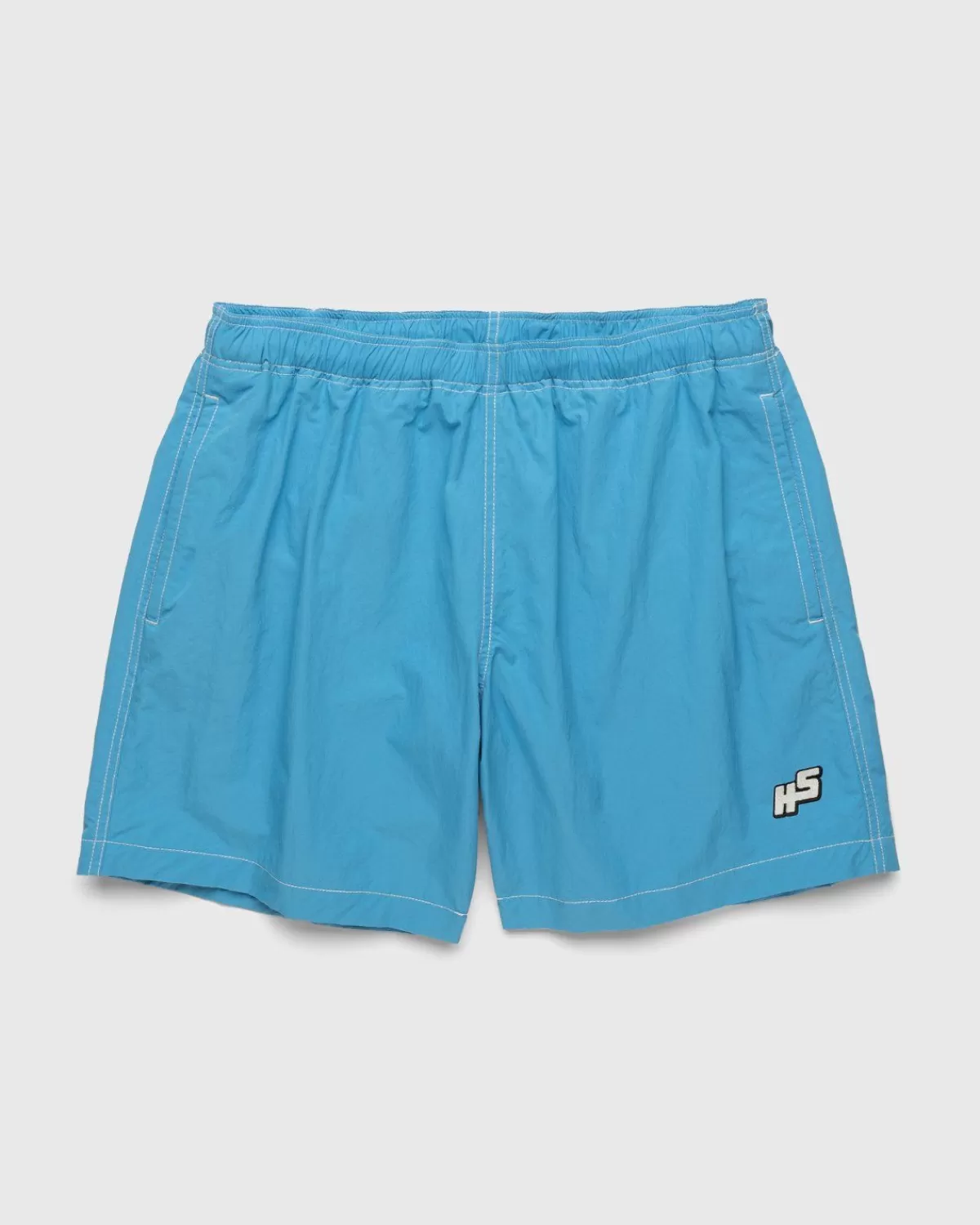 Highsnobiety Contrasterende Geborstelde Nylon Watershort Blauw Best