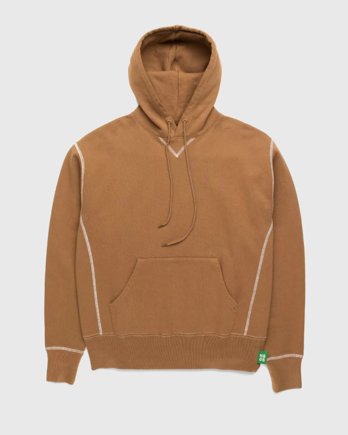 Highsnobiety Contraststeek Fleece Hoodie Bruin Best Sale