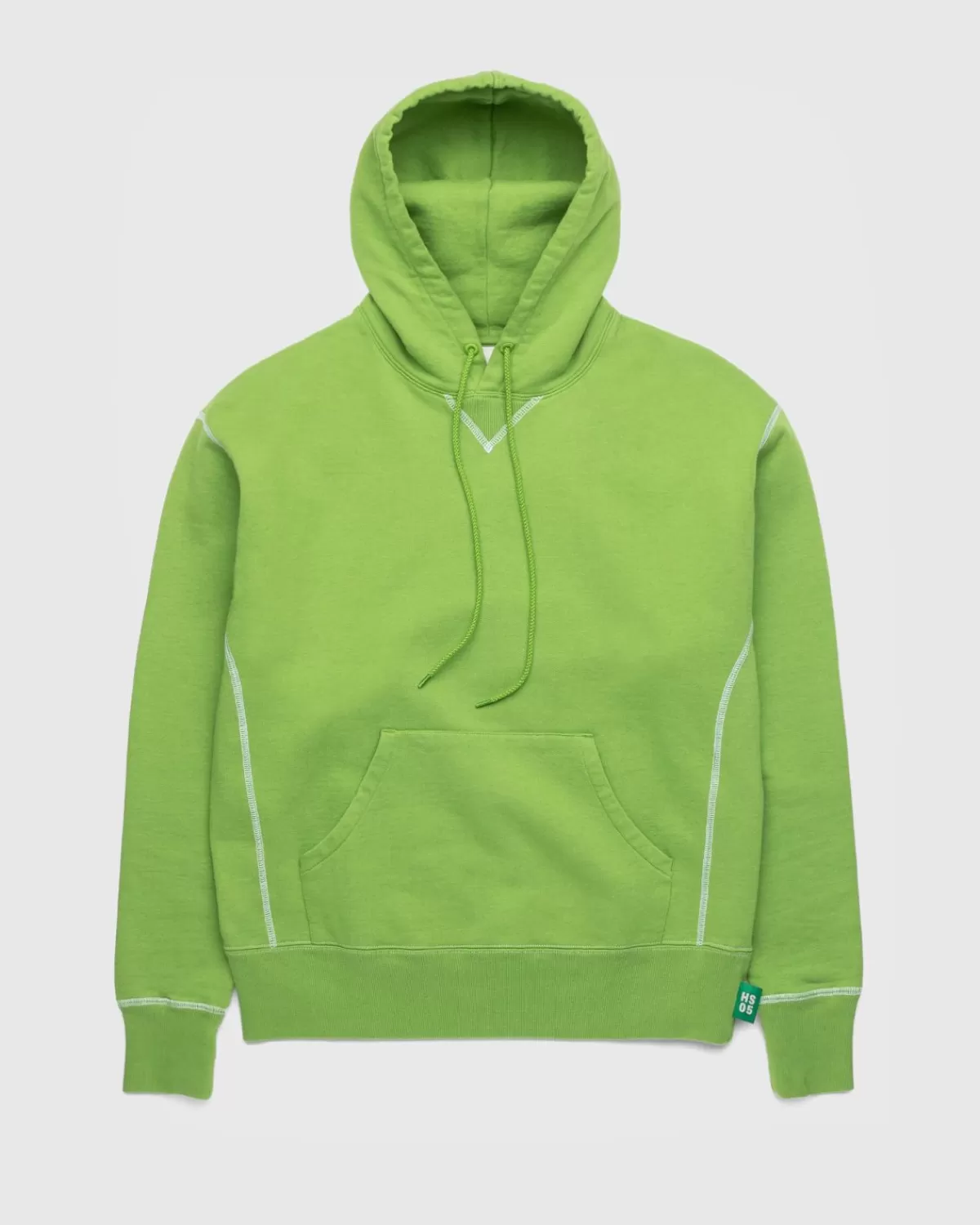 Highsnobiety Contraststeek Fleece Hoodie Groen Best Sale