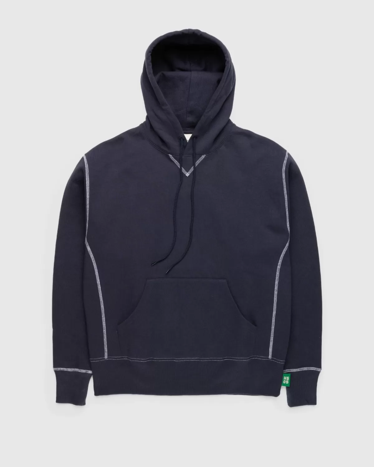 Highsnobiety Contraststeek Fleece Hoodie Marineblauw Fashion