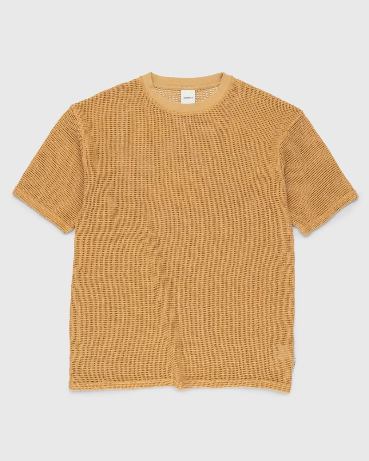 Highsnobiety Gebreid Mesh Jersey T-Shirt Bruin Online