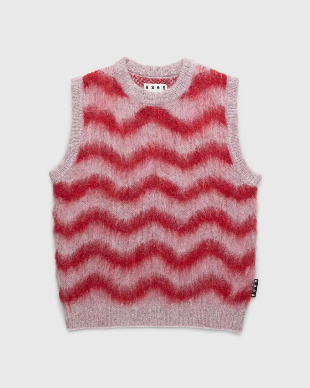 Gebreide Kleding^Highsnobiety HS05 Alpaca Fuzzy Wave Sweatervest Lichtroze/Rood