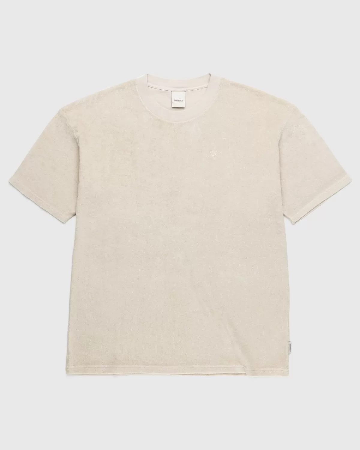 Highsnobiety Hs-Logo Omgekeerd Badstof T-Shirt Beige Best