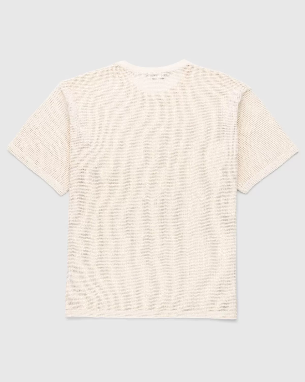 Highsnobiety Katoenen Mesh Gebreid T-Shirt Beige Best