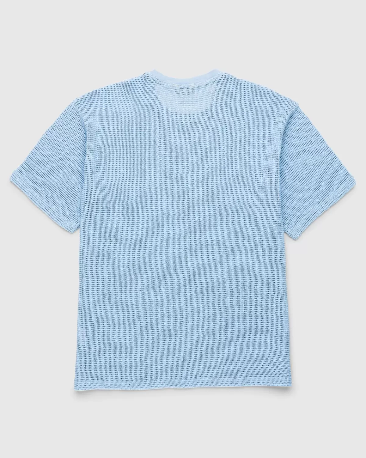 Highsnobiety Katoenen Mesh Gebreid T-Shirt Blauw Store