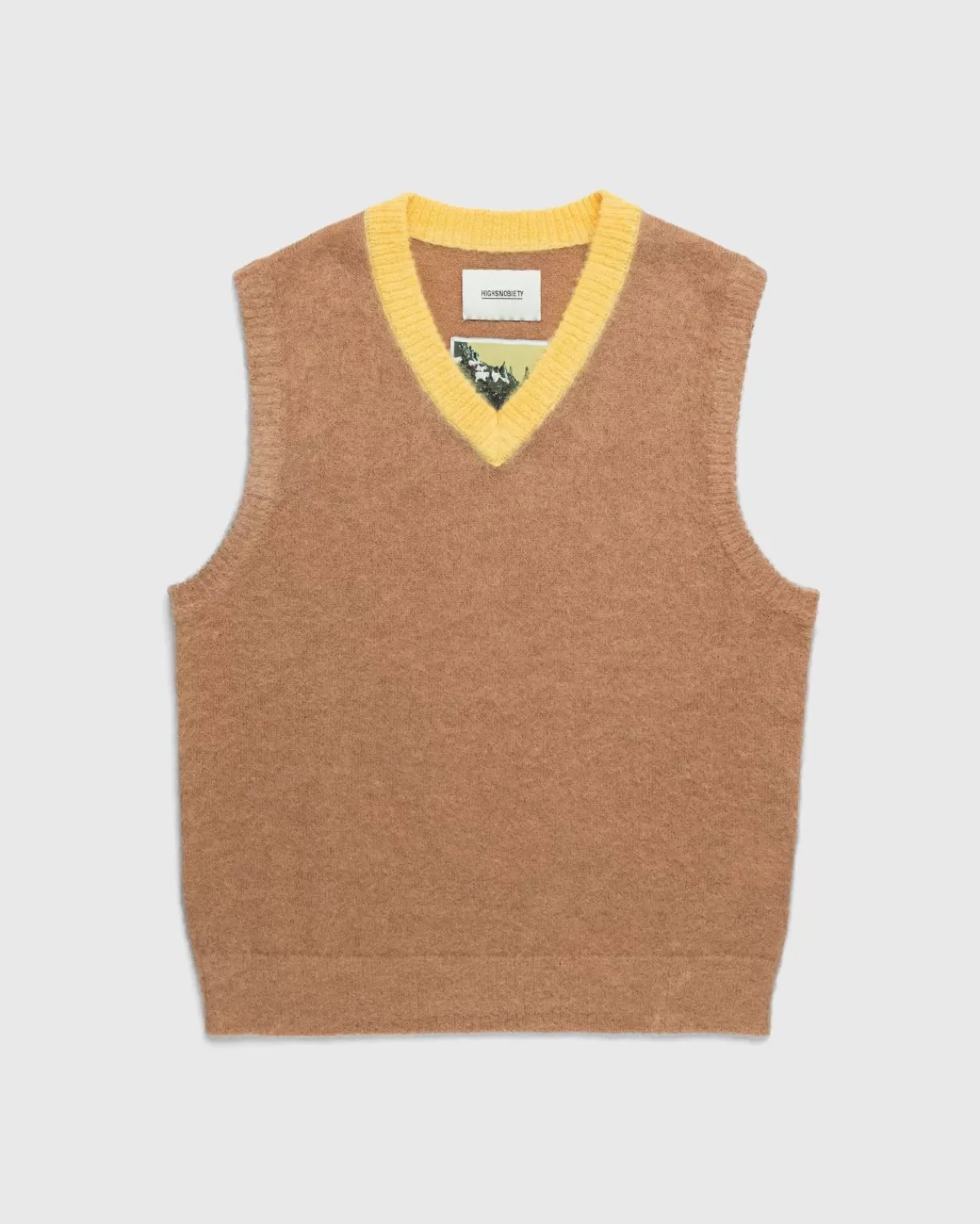 Gebreide Kleding^Highsnobiety Licht Alpaca Sweatervest Bruin/Geel