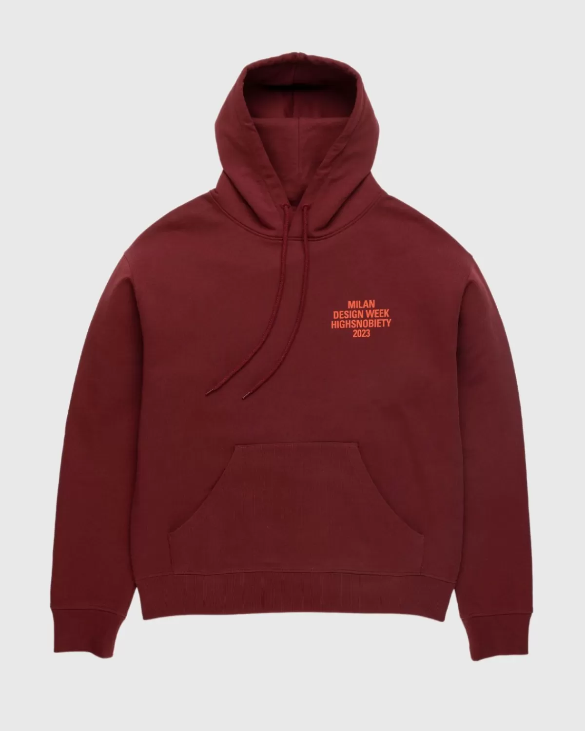 Highsnobiety Milano Design Week Grafische Hoodie Bordeauxrood Discount