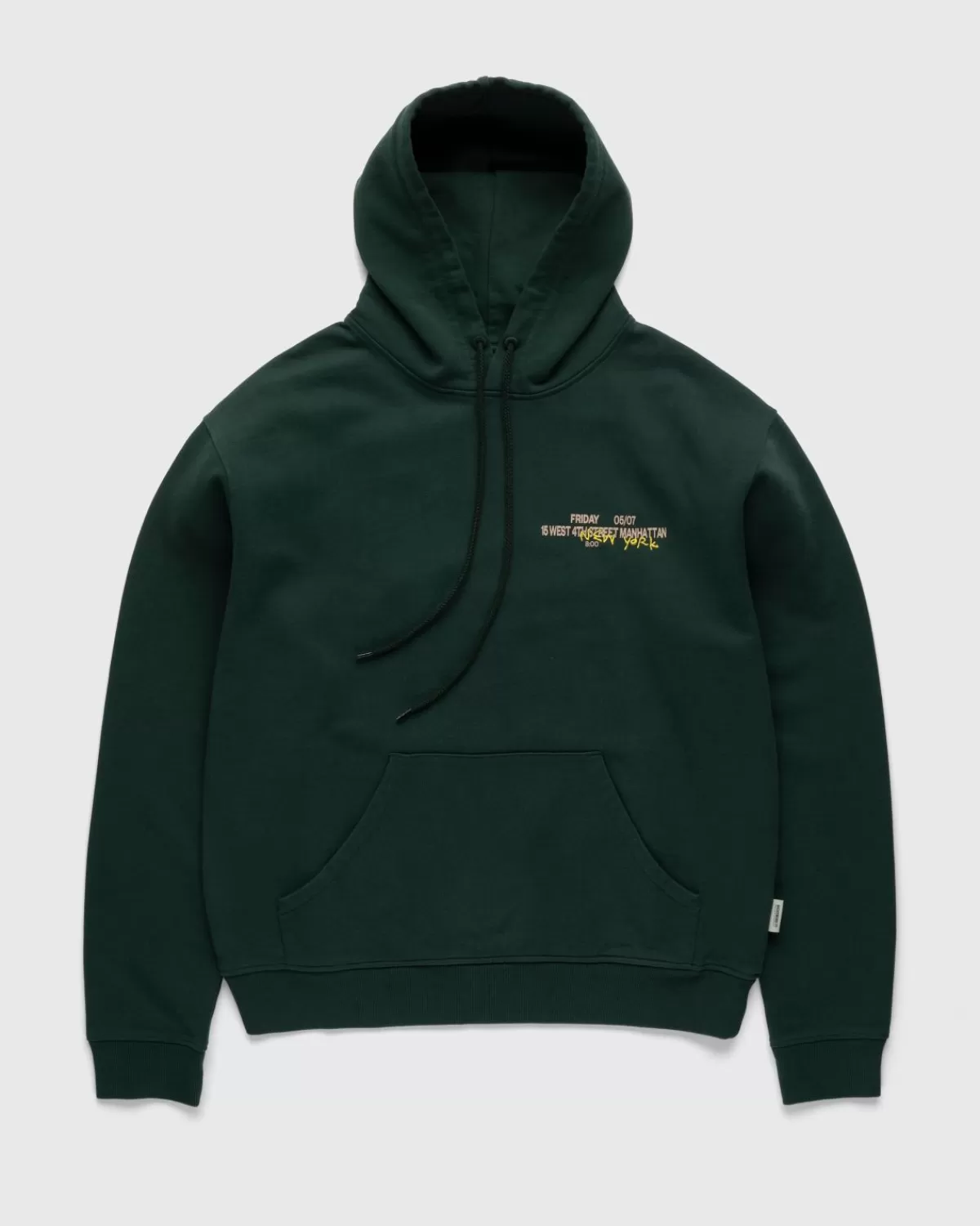 Highsnobiety New York Line Hoodie Donkergroen Cheap