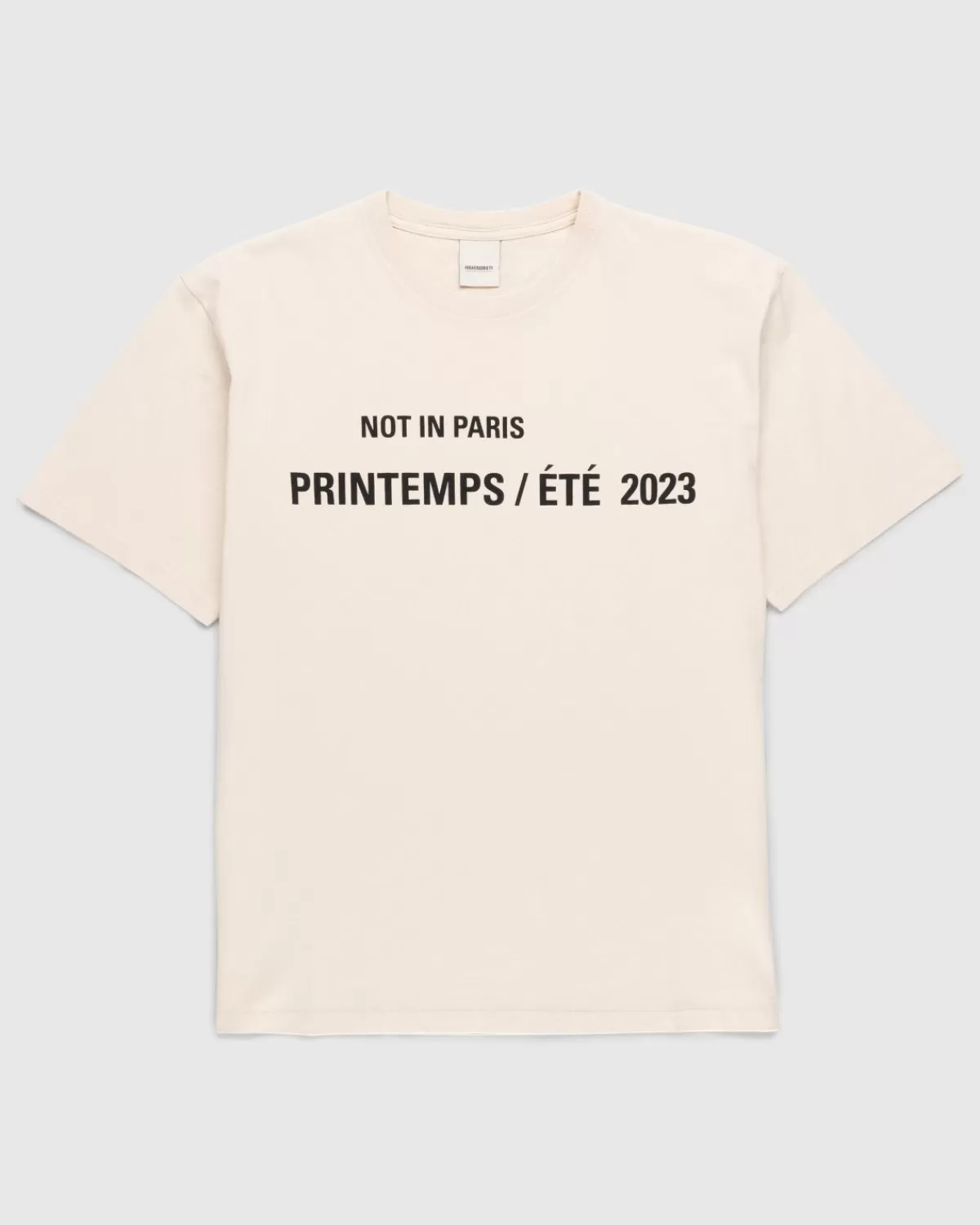 Highsnobiety Niet In Parijs 5 T-Shirt Eierschaal Cheap