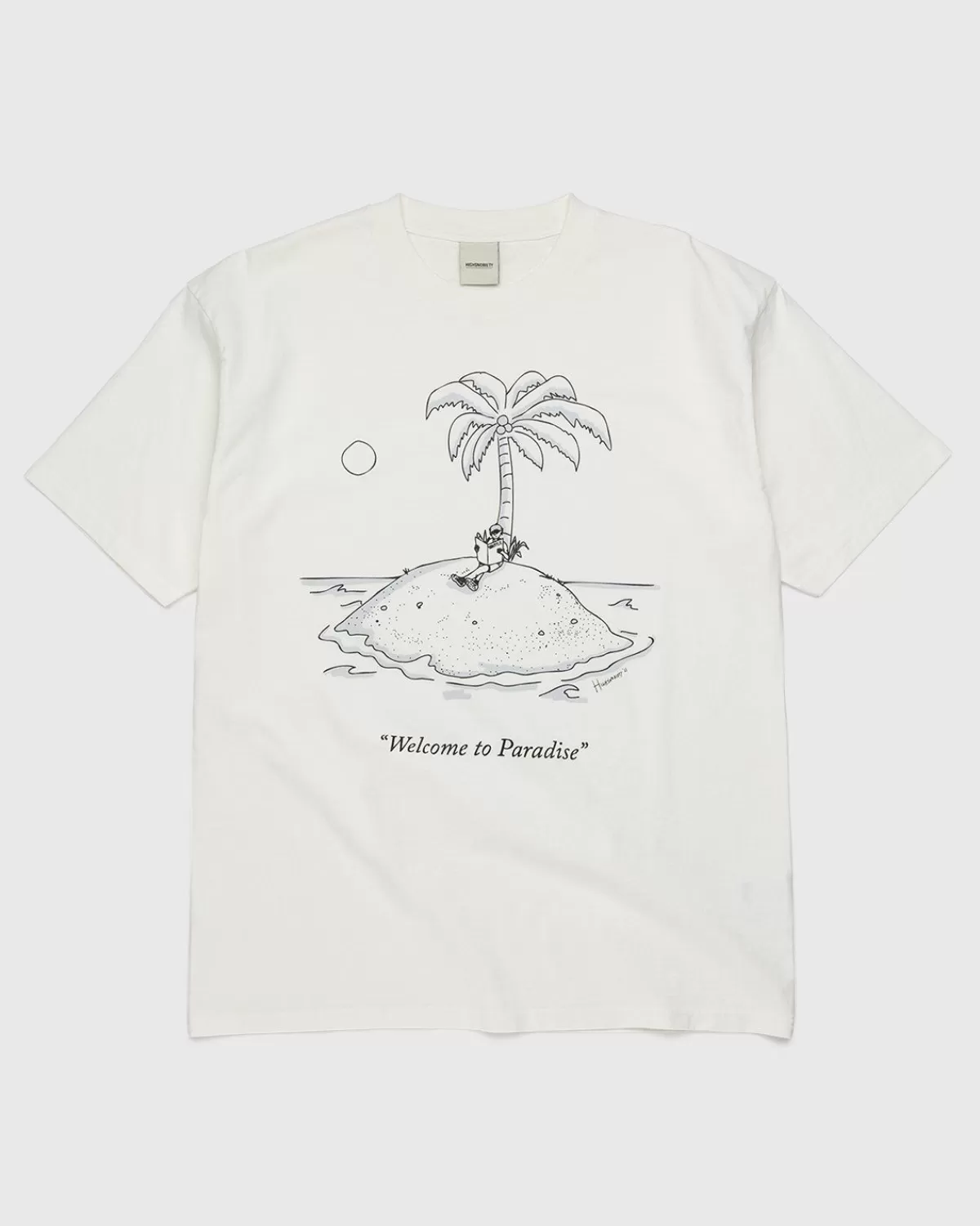 Highsnobiety Paradise Cartoon T-Shirt Wit Fashion