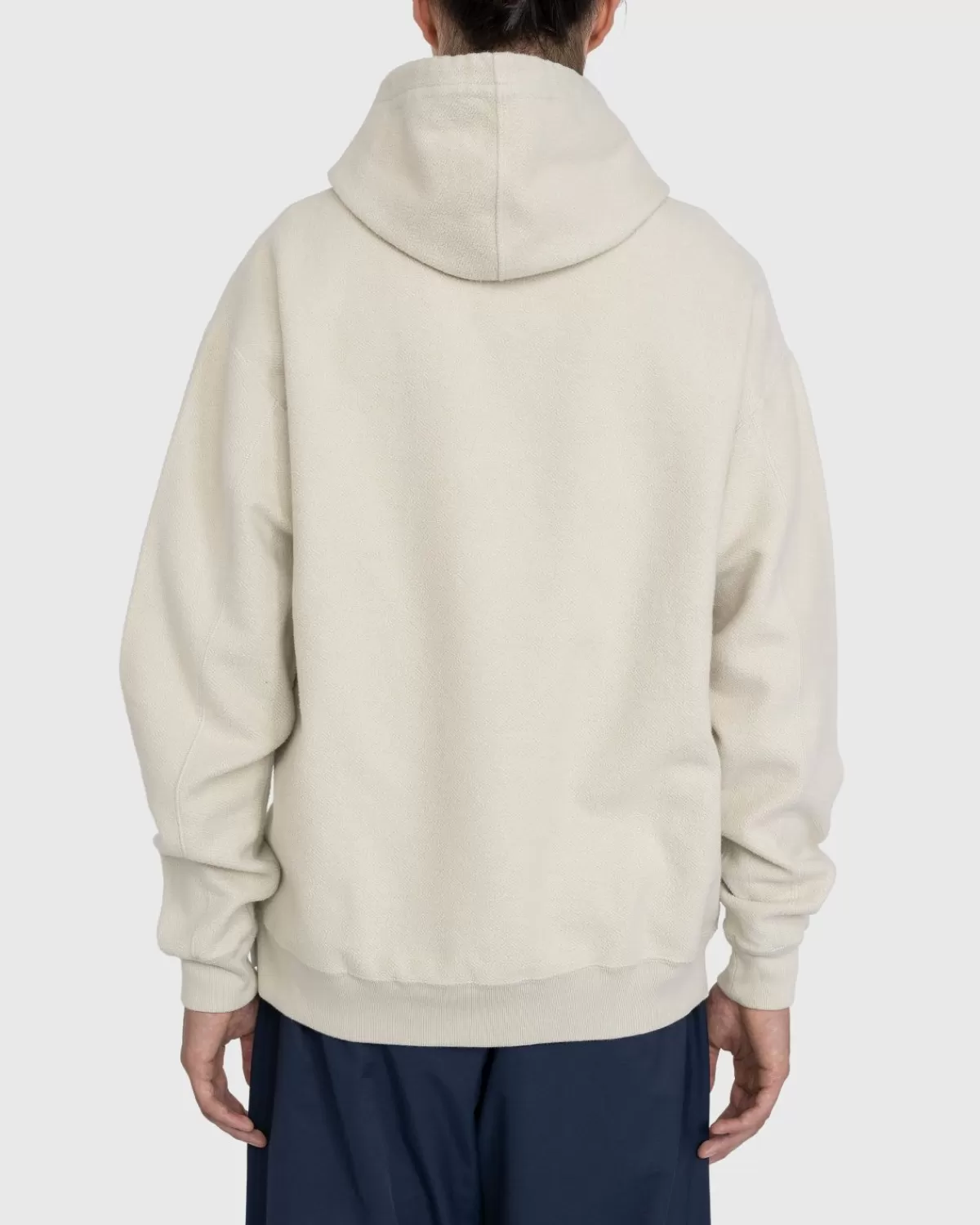 Highsnobiety Scriptlogo Omgekeerde Fleece Hoodie Beige Clearance