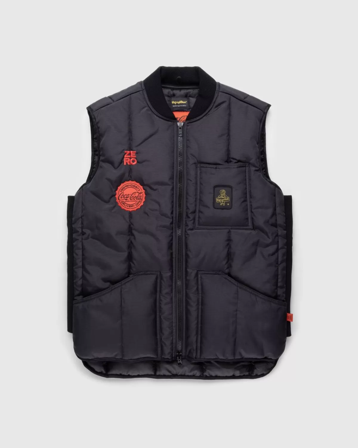 Bovenkleding^Highsnobiety X Coca-Cola Zero Sugar Refrigiwear Iron-Tuff®-Vest Zwart