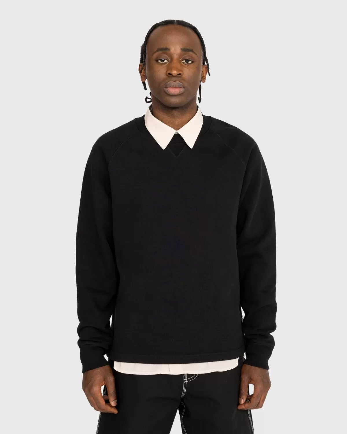 Highsnobiety Zware Fleece Crew Zwart Best Sale