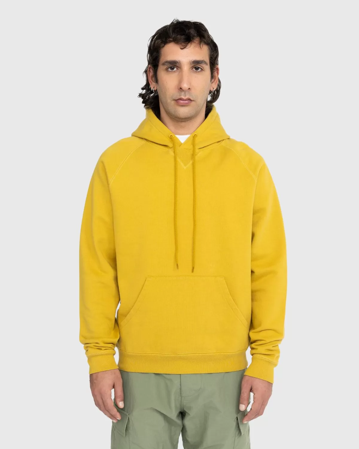 Highsnobiety Zware Fleece Hoodie Mosterd Sale