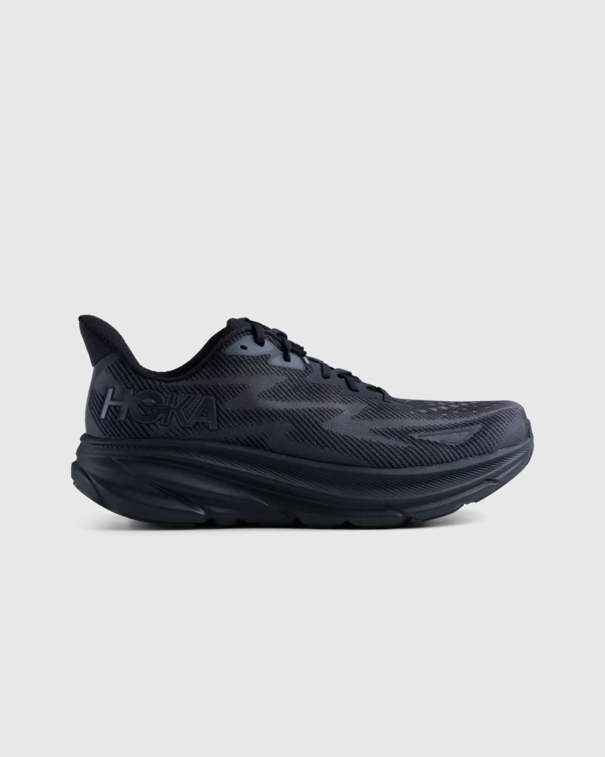 HOKA Clifton 9 Wide Zwart/Zwart Online