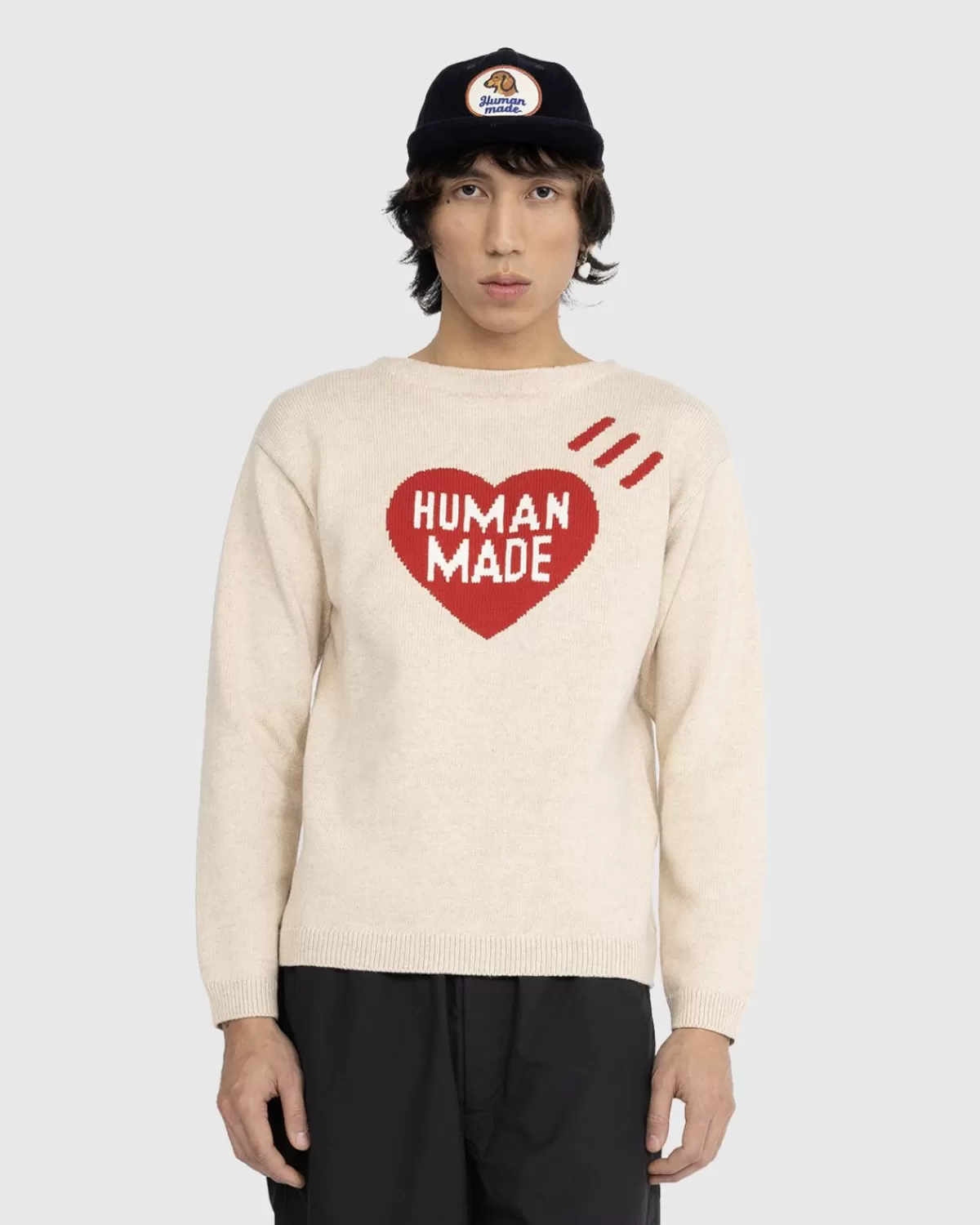 Gebreide Kleding^Human Made Hartgebreide Trui Beige