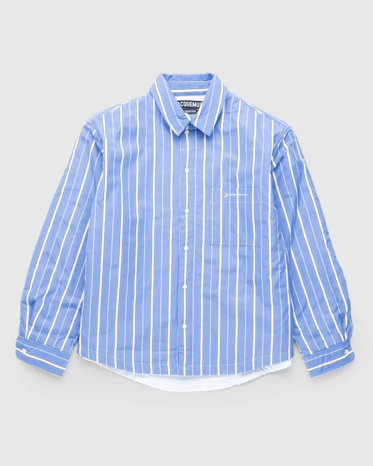 Overhemden^JACQUEMUS La Chemise Boulanger Blauwe Strepen