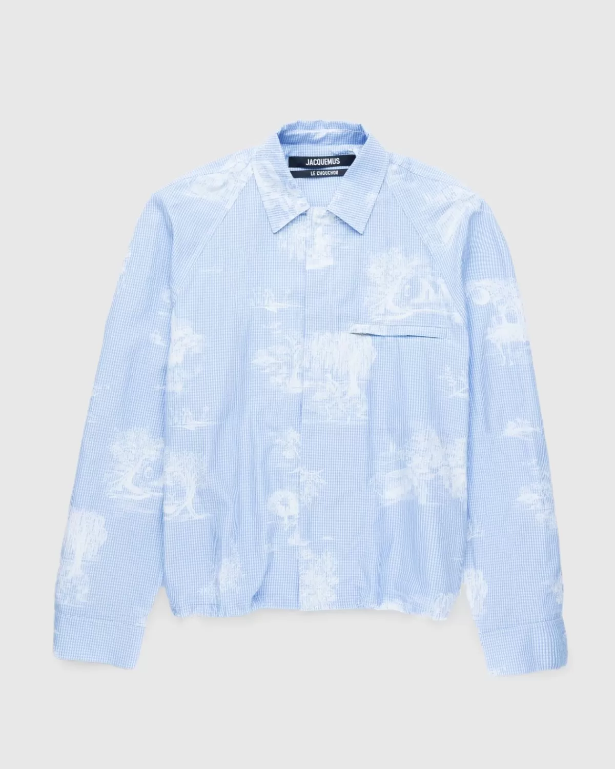 Overhemden^JACQUEMUS La Chemise Criollo Print Toile De Jouy Blauw