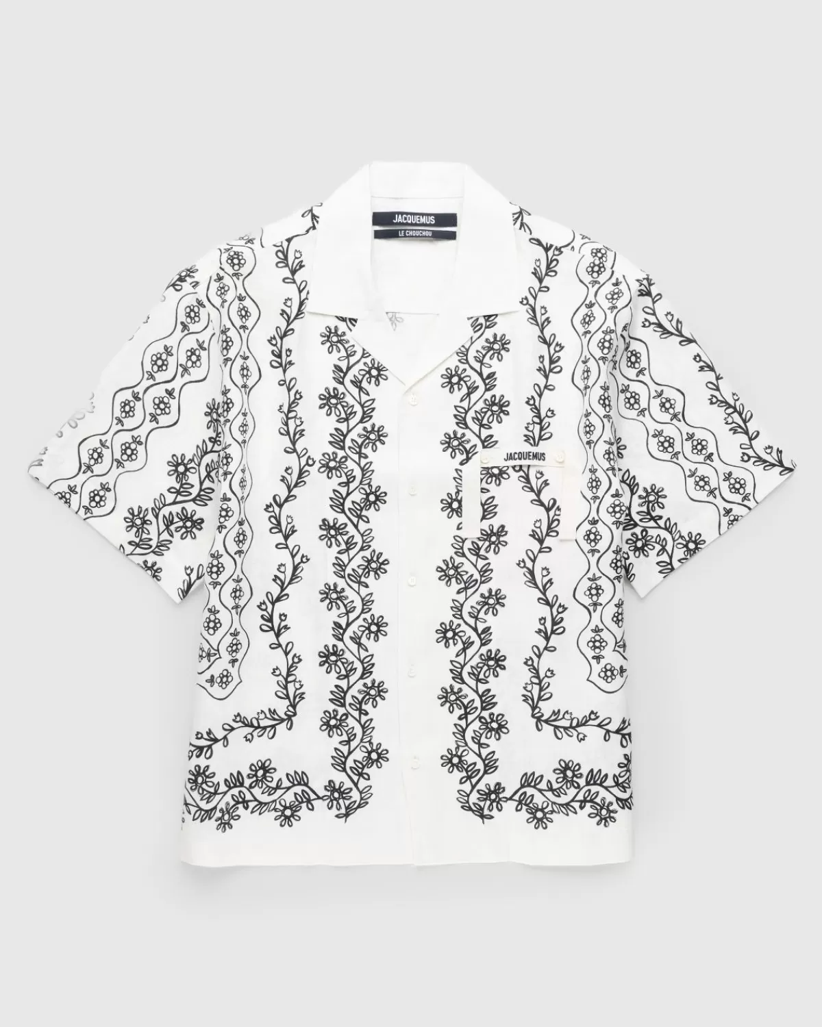 Overhemden^JACQUEMUS La Chemise Jean Print Zwarte Provencaalse Bloemen