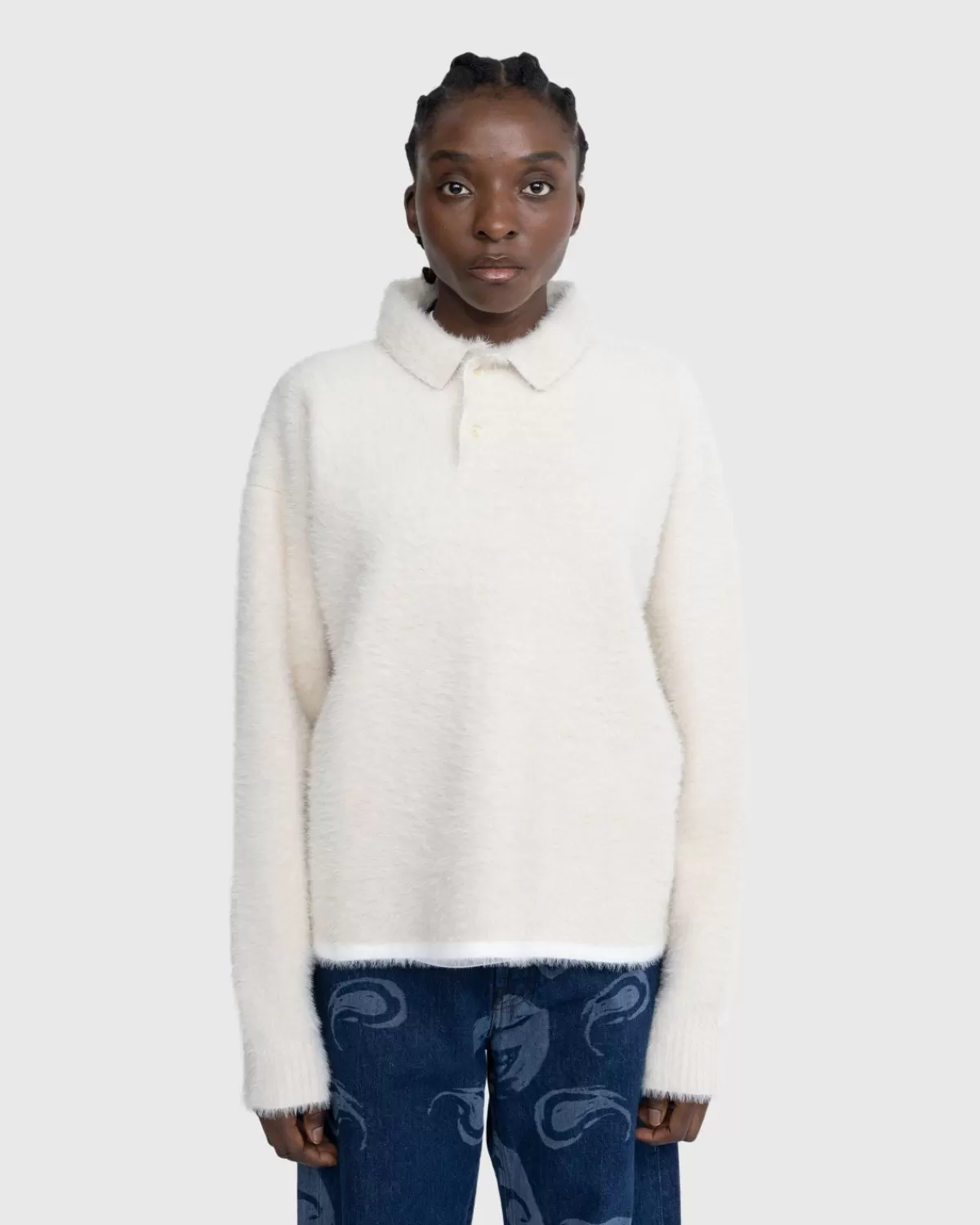 Overhemden^JACQUEMUS Le Polo Neve Beige