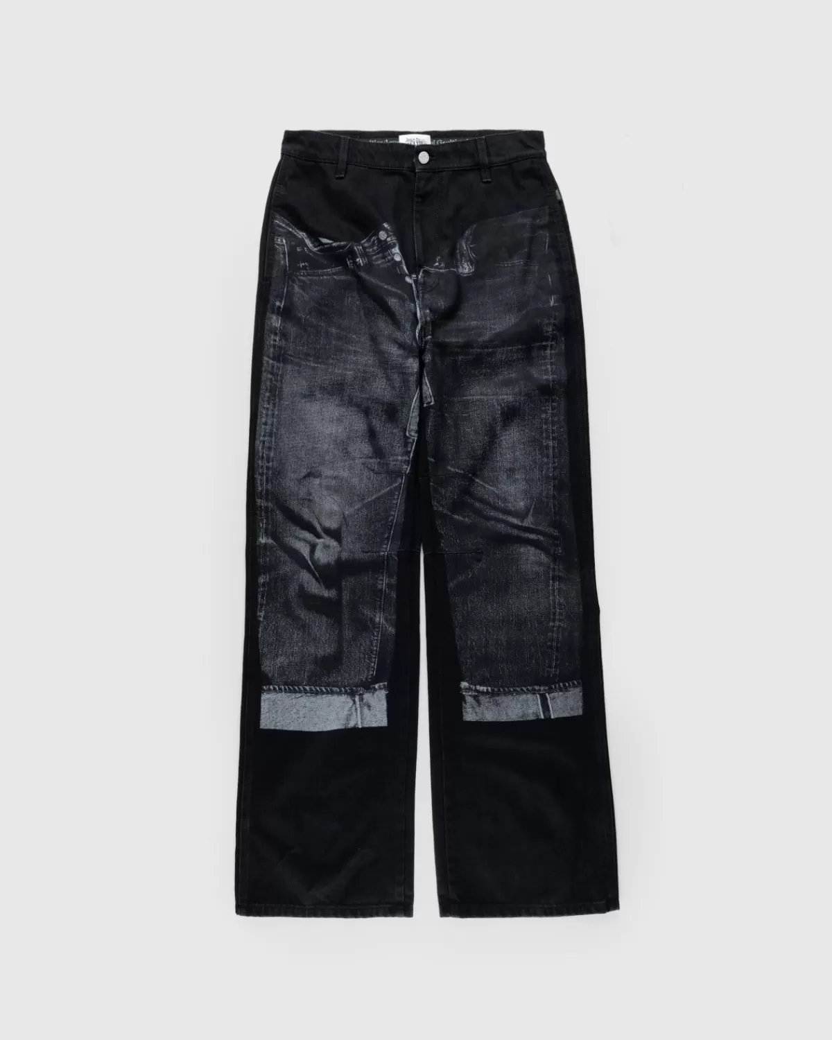 Broek^Jean Paul Gaultier Denim Trompe L'Oeil Jeans Zwart/Grijs