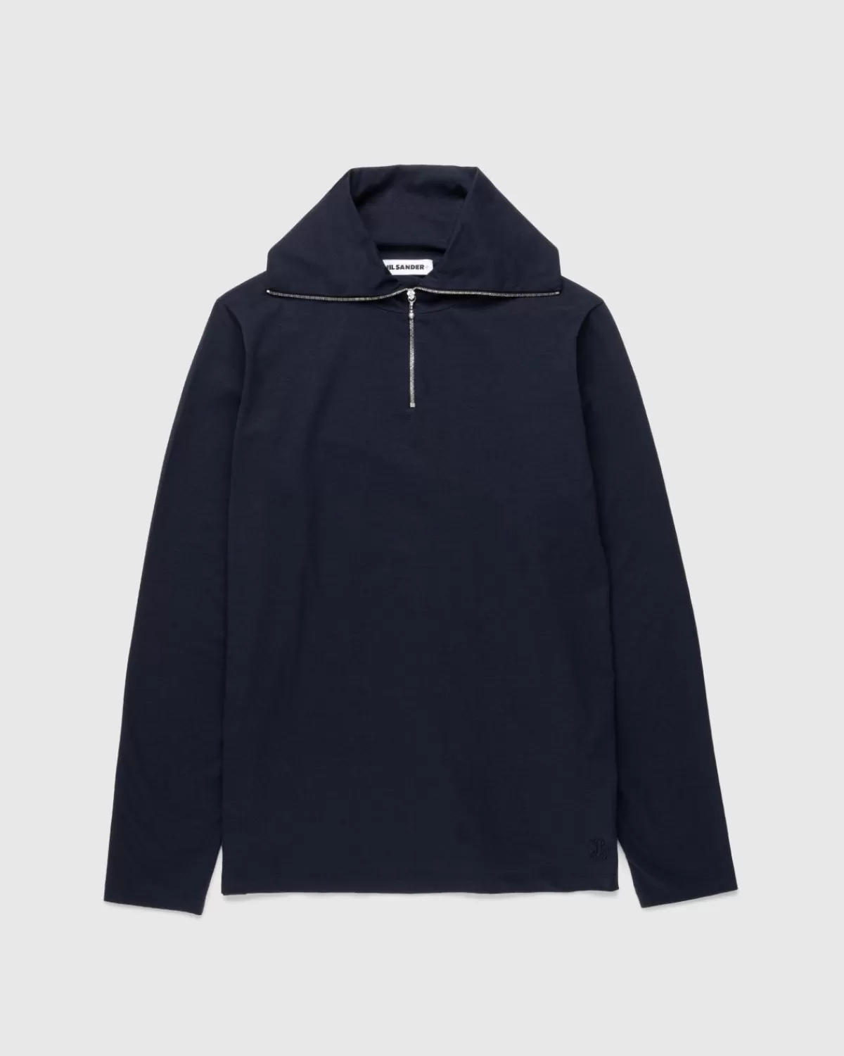 Jil Sander Donker Marineblauw Met Ritssluiting En Lange Mouwen Online