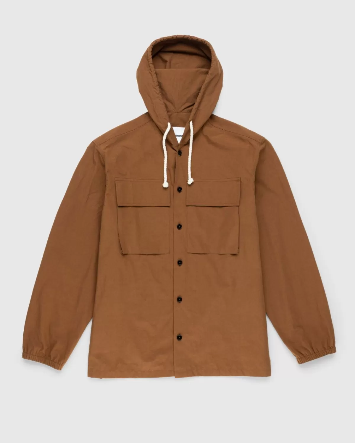 Bovenkleding^Jil Sander Katoenen Overshirt Met Capuchon Tabak