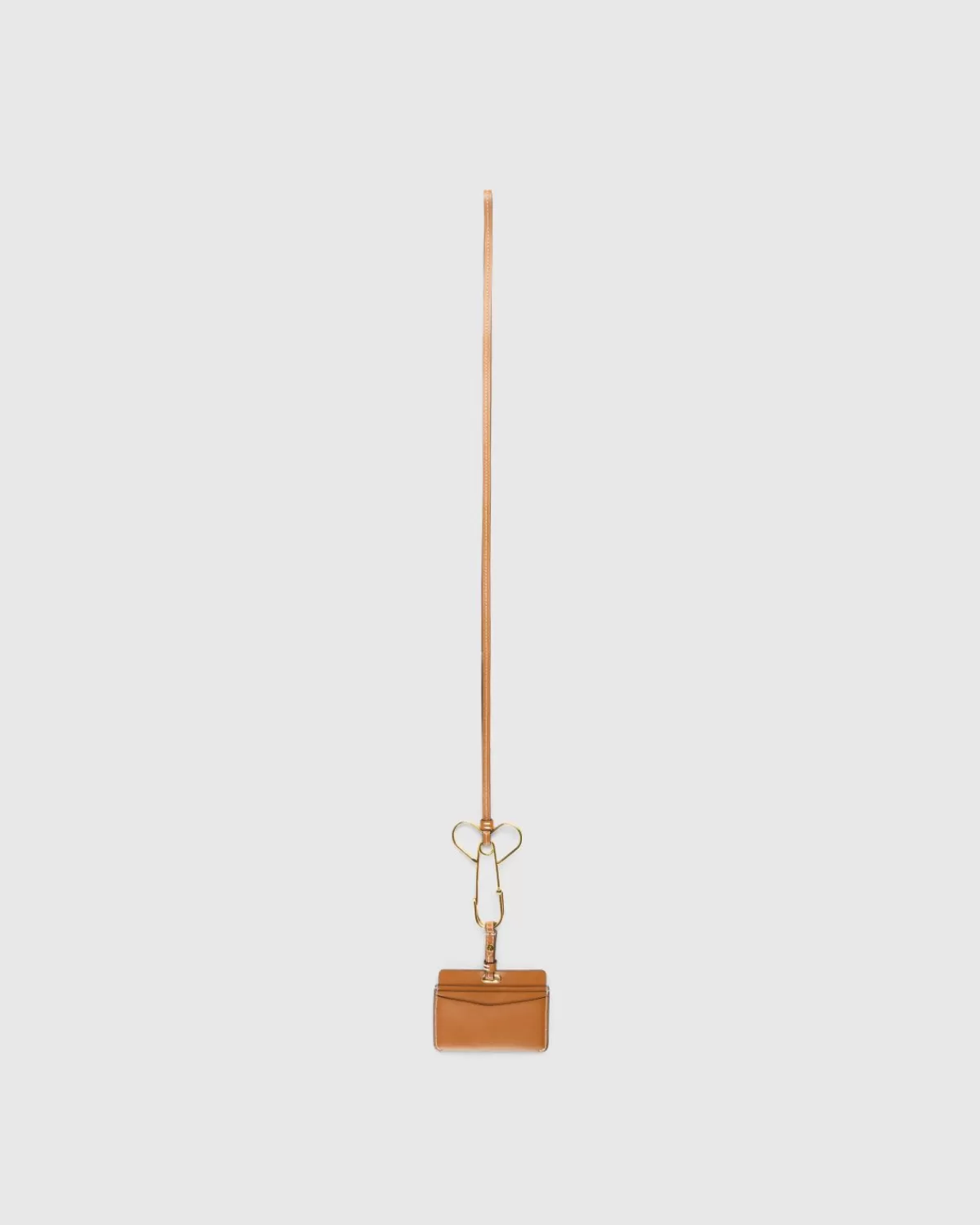 J.W. Anderson Jw Anderson - Leren Kaarthouder Met Penispinriem Pecannoot Discount