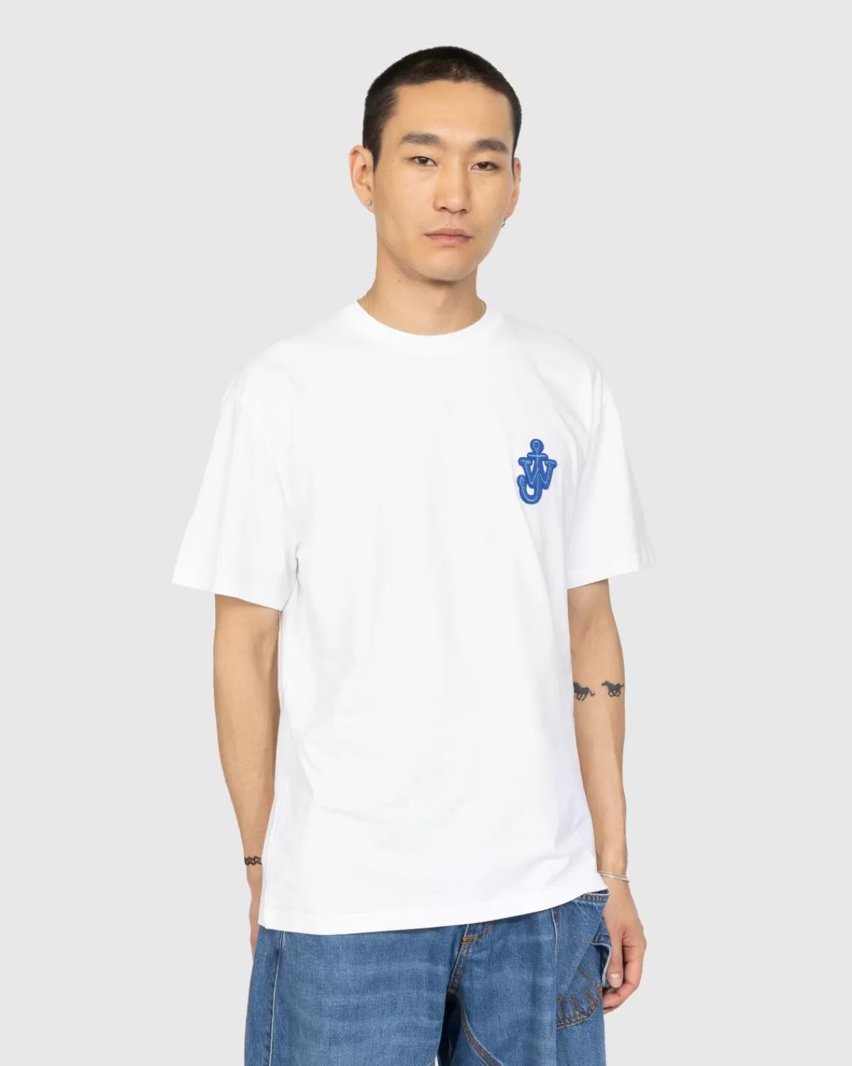 J.W. Anderson Jw Anderson Anker Patch T-Shirt Wit Cheap