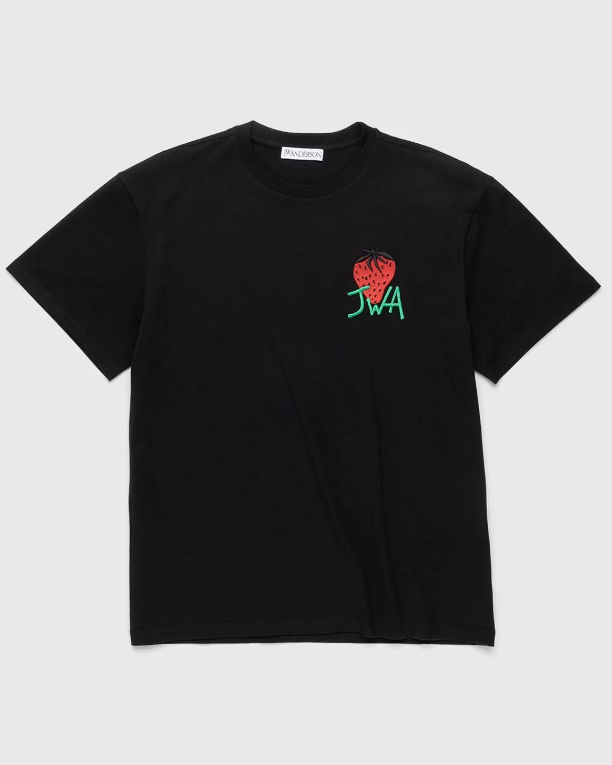 J.W. Anderson Jw Anderson Geborduurd Aardbei Jwa T-Shirt Zwart Cheap