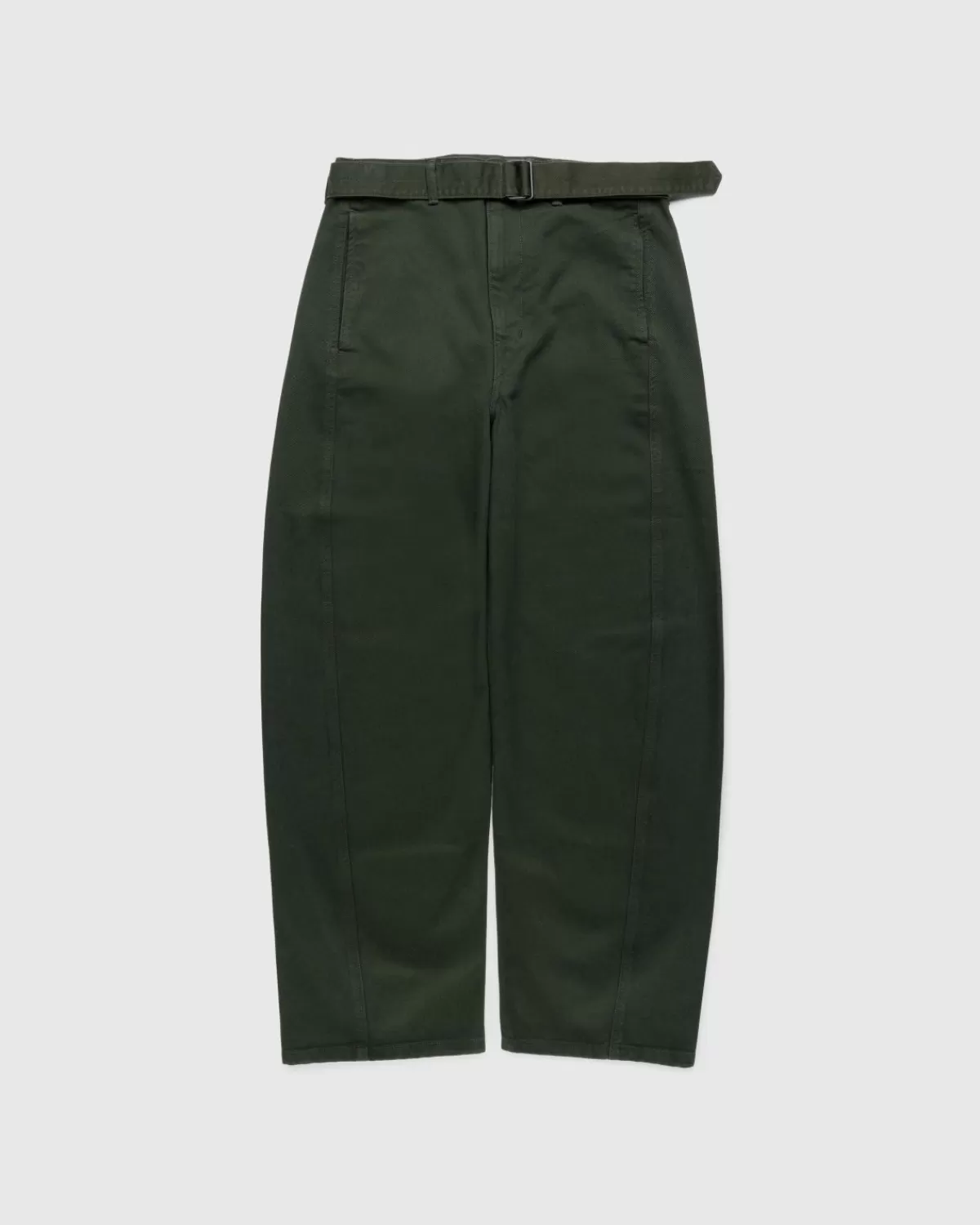 Broek^Lemaire Gedraaide Broek Met Riem Groen