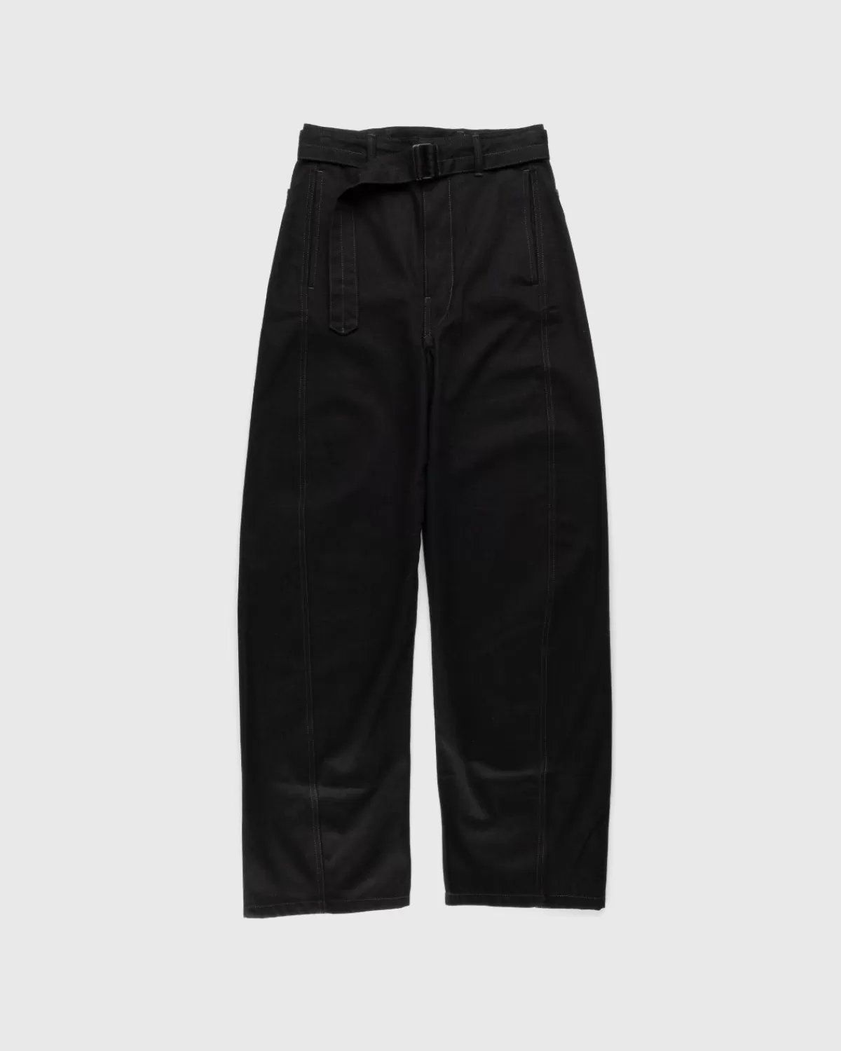 Broek^Lemaire Gedraaide Broek Met Riem, Zwart