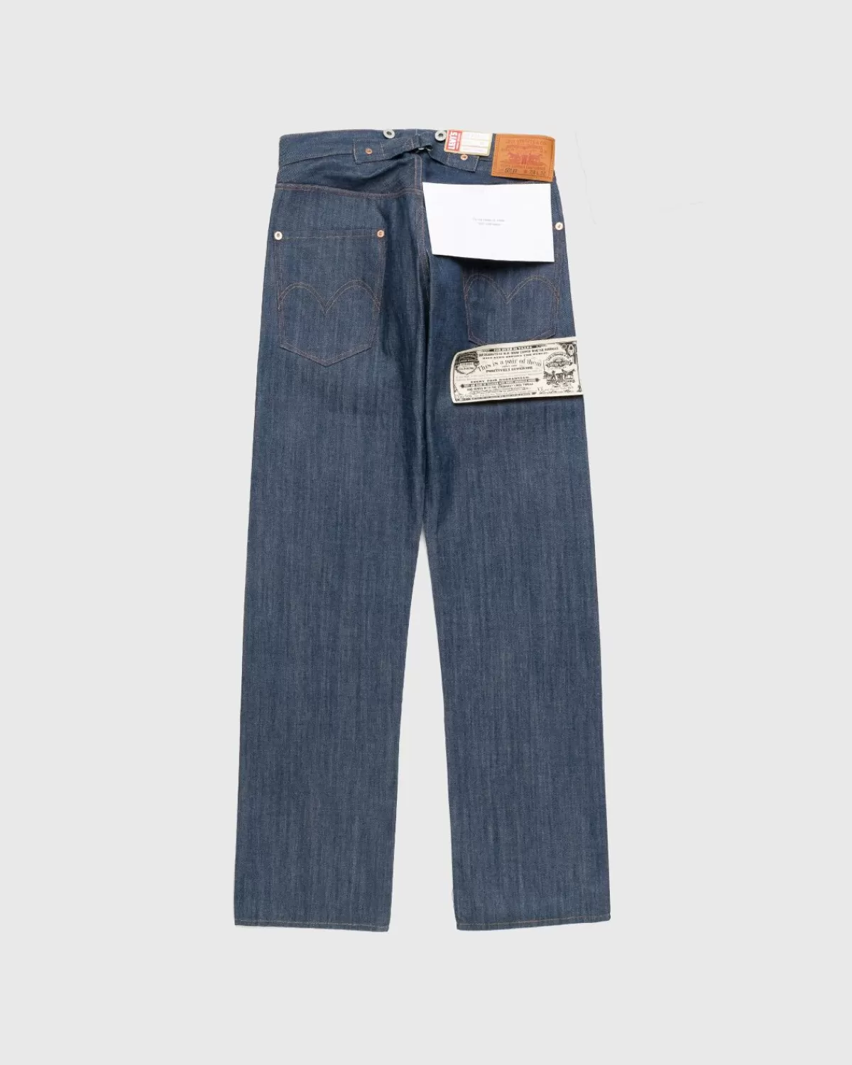 Broek^Levi's 1901 501 Jeans Donker Indigo Platte Afwerking