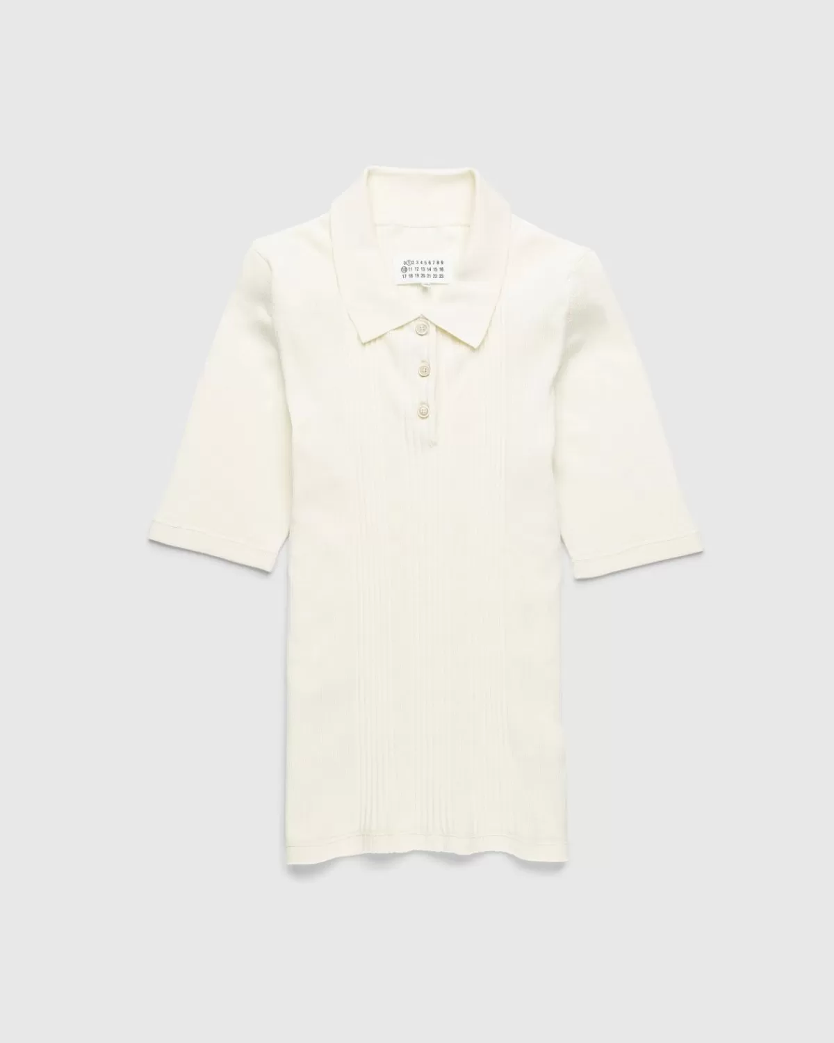 Overhemden^Maison Margiela Gebreid Poloshirt Beige