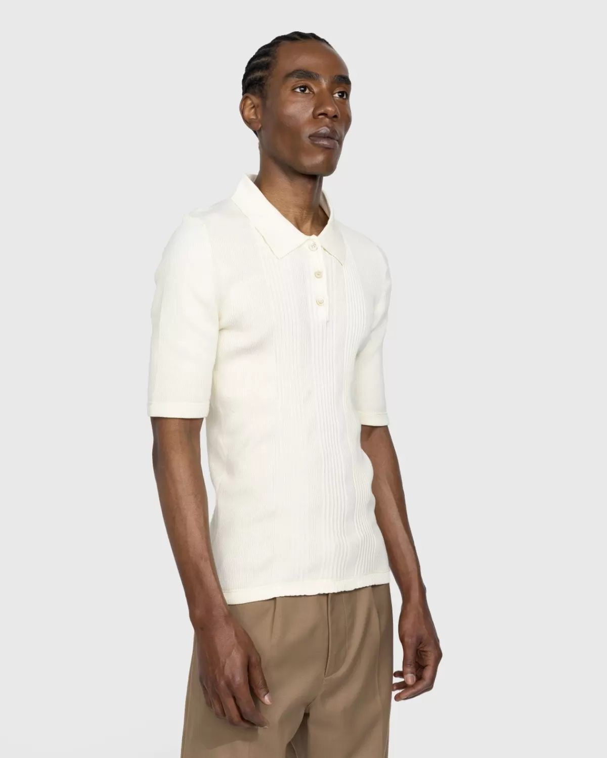 Overhemden^Maison Margiela Gebreid Poloshirt Beige