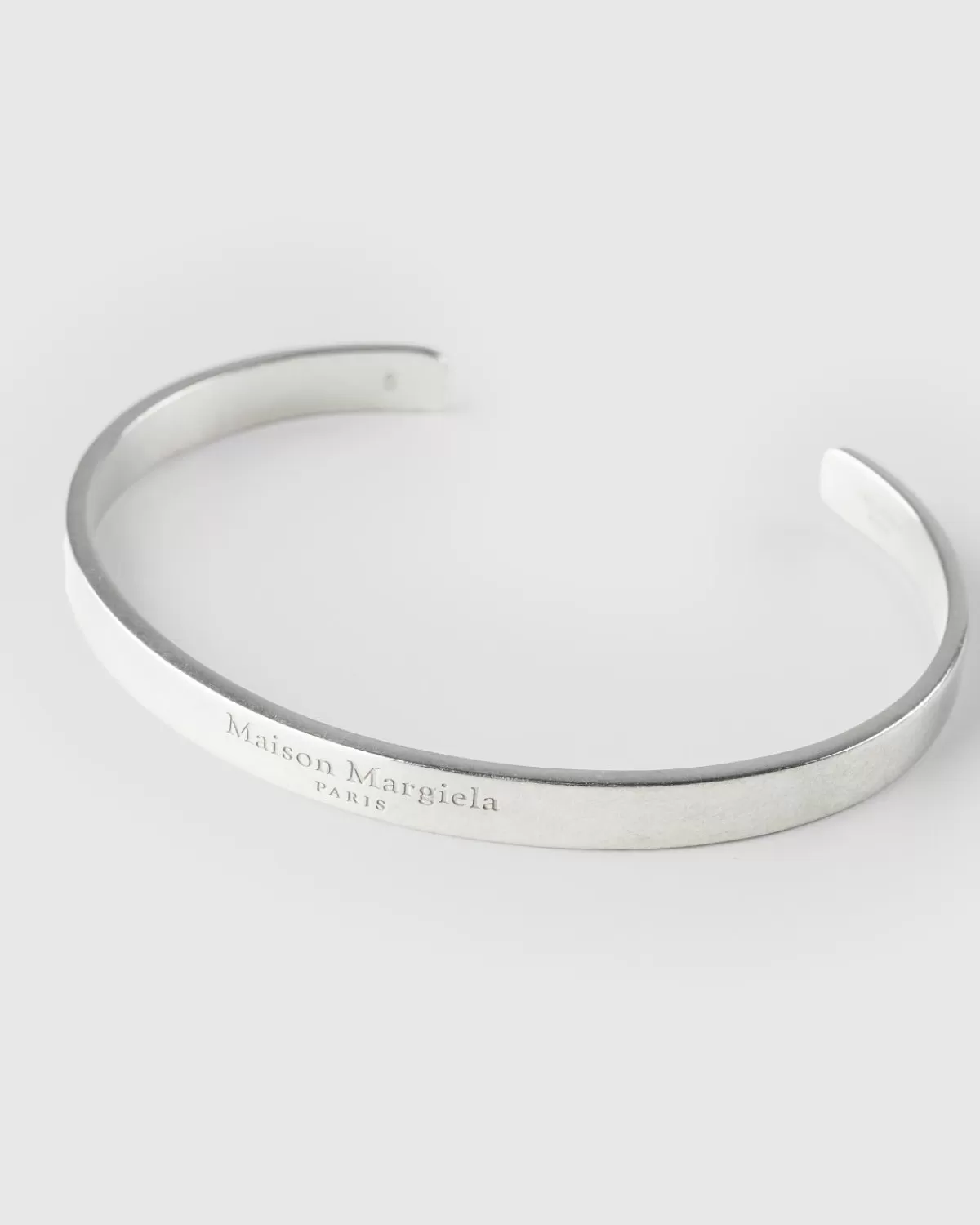 Maison Margiela Logo Manchetarmband Zilver Cheap