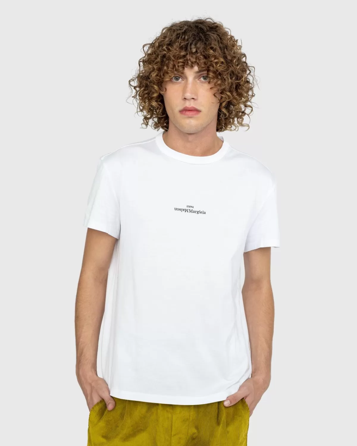 Maison Margiela Logo T-Shirt Wit Outlet