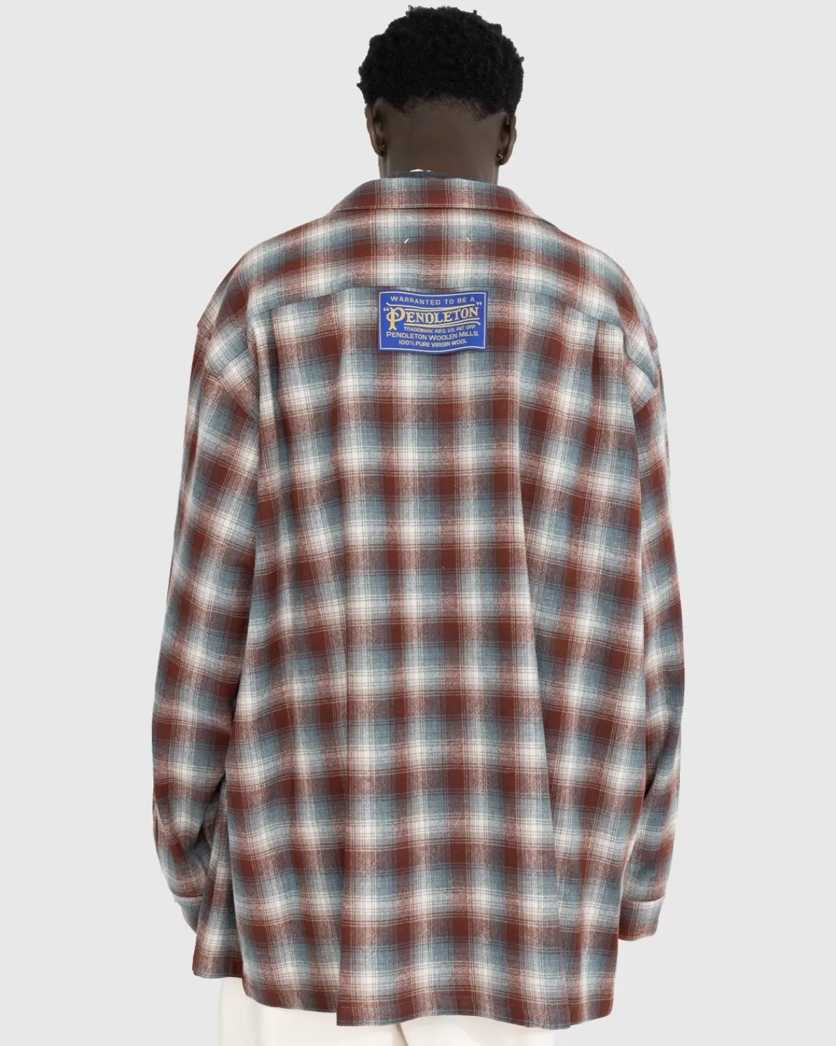 Overhemden^Maison Margiela Oversized Geruit Wollen Overhemd Met Knoopsluiting, Multi